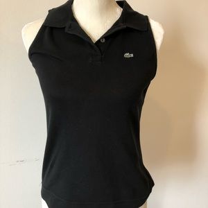 Lacoste black womens sleeveless shirt